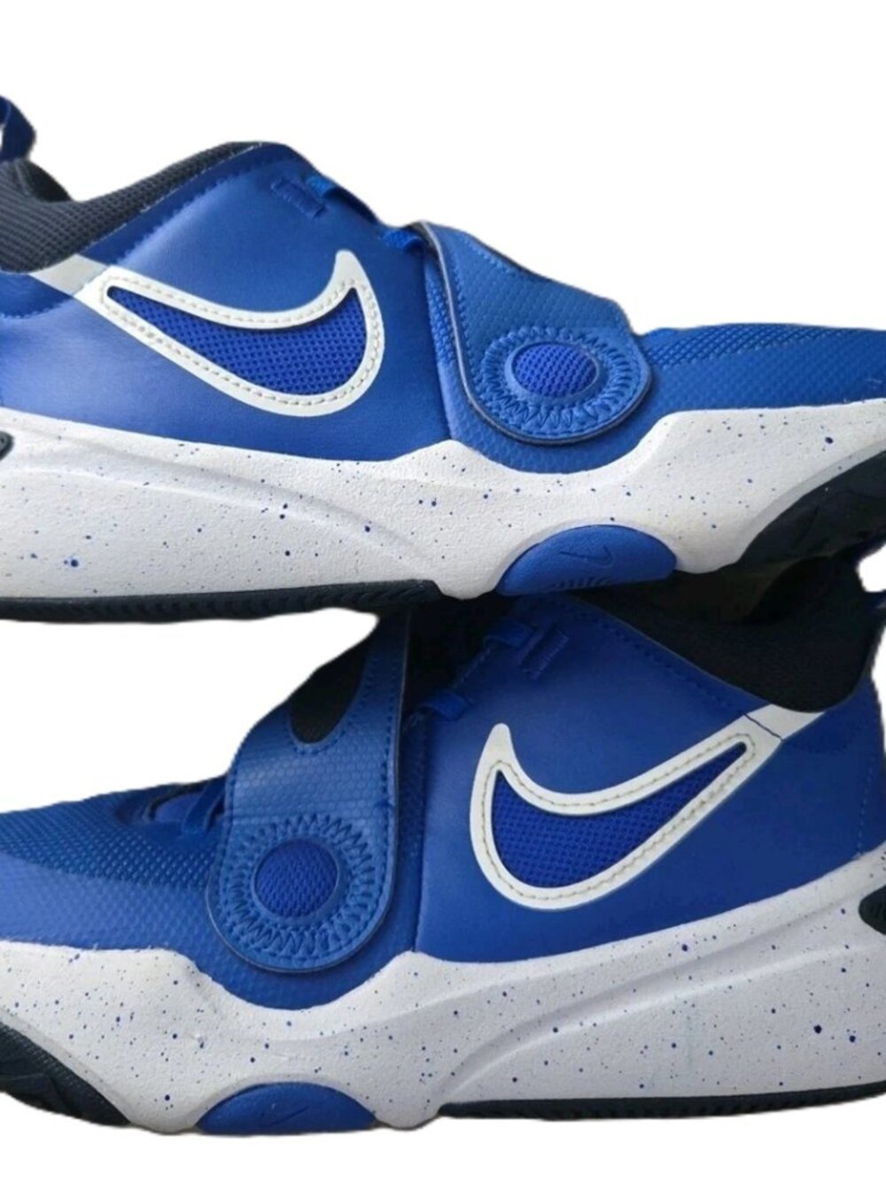 Nike Team Hustle 4Y Hyper Royal Blue/White Boys Sneakers Basketball Shoes DV8996
